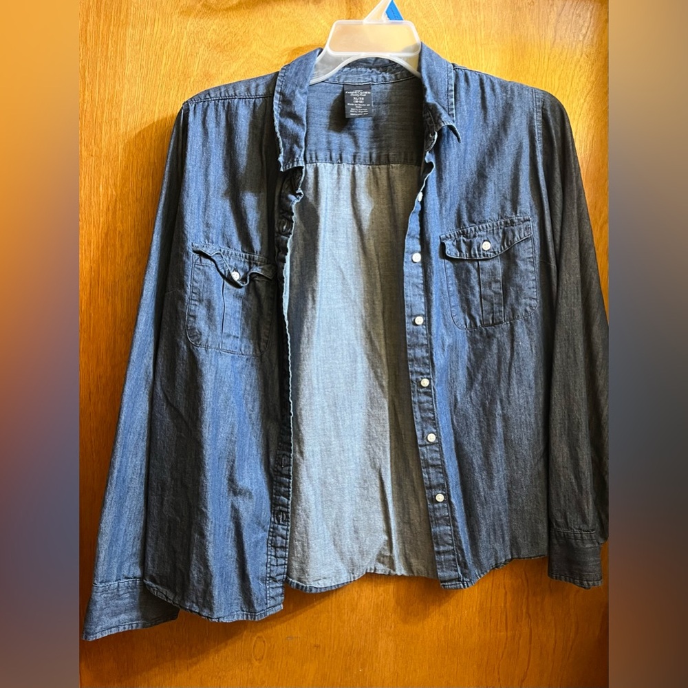 Faded Glory Dark Blue Cotton Shirt